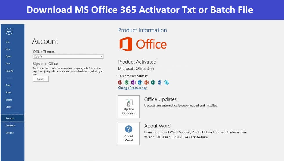 Microsoft Office 365 Product Key