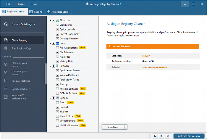 Auslogics Registry Cleaner Pro License Key