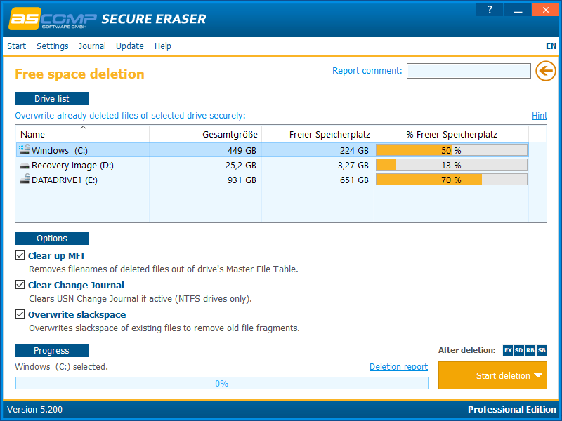 Secure Eraser Professional License Key